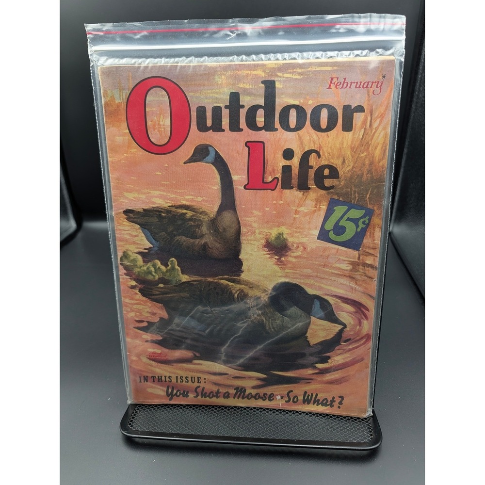 Vintage Outdoor Life Magazine February 1939 Ducks Cover Hunting Fishing Outdoors